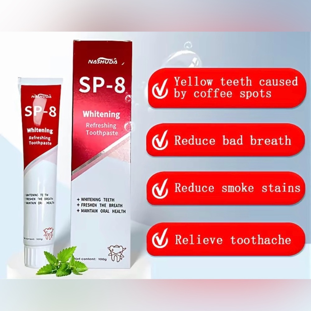 SP-8 Whitening Refreshing Toothpaste - Red/White